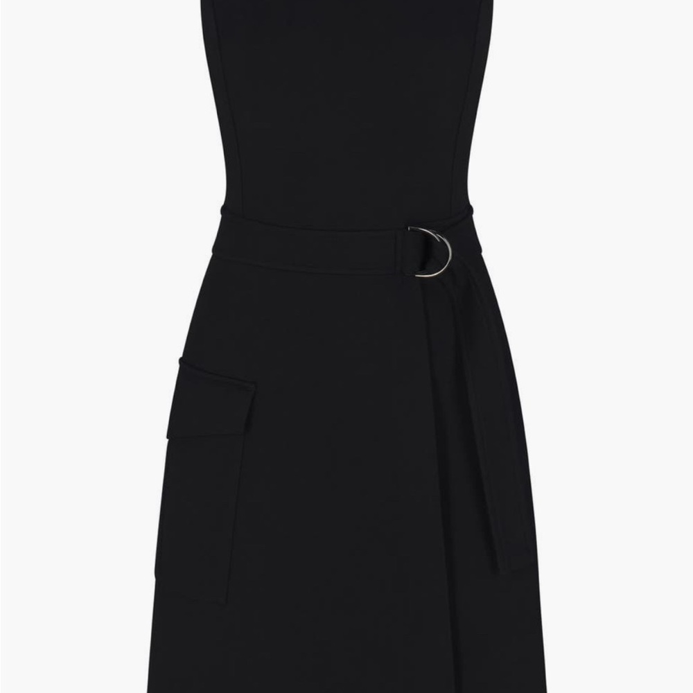 SPANX Black Belted Sleeveless Ponte Cargo Midi Dress Small NWT - Picture 9 of 13